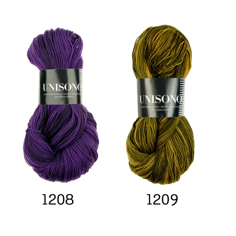 Atelier Zitron Unisono Color Merino Extrafine Yoyoba & Aloe Vera 100g/3.53 oz. Sport, 300m Mulesingfree, Ecotex 100, New Wool image 5