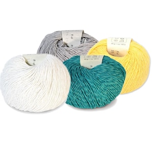 Allino Belgian linen and cotton 50g Knitting yarn, crochet yarn, summer yarn, BC yarn image 1