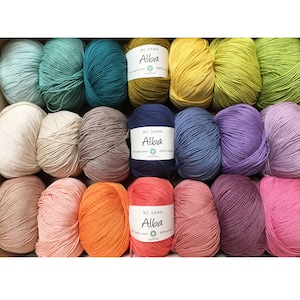 Filato di cotone biologico Alba - 100% cotone (GOTS) - 50 g, BC Yarn, sostenibile, ecologico, filato di cotone, filato per maglieria, filato per uncinetto, amigurumi