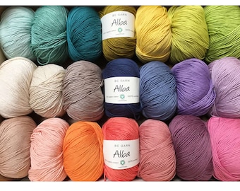 ALBA - 100% Cotton (organic) - 50g, GOTS, organic, cotton yarn, knitting yarn, crochet yarn, yarn, BC yarn, eco friendly, eco cotton