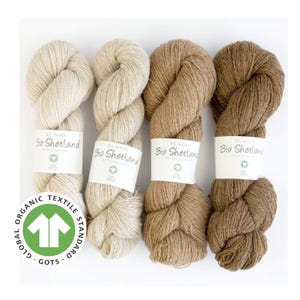 Bio Shetland  von BC Garn, GOTS zertifiziert – 100% Schurwolle, plastikfrei verpackt, 280m/50g – für Fair-Isle Strick, Pullover & Plaids
