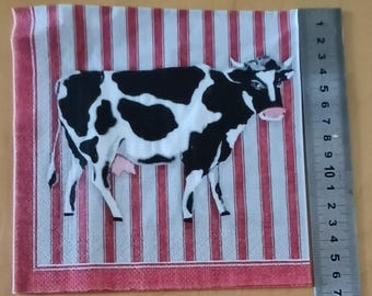Paper napkin cow