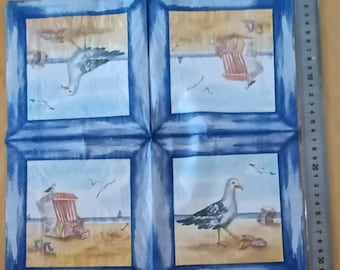 Sea-themed paper napkin