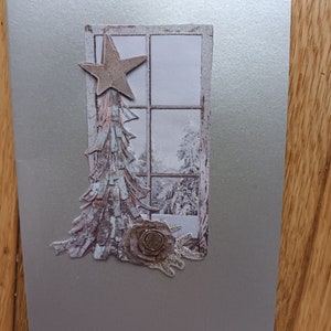 Sapin de noël 3D fond argenté