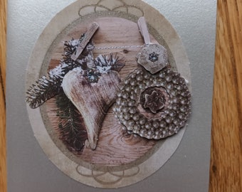 silver christmas card