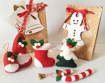 Set ornaments, christmas gift box