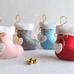 Mini felt Christmas stockings,customizable