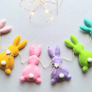 Felt bunny garland