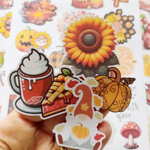 Autumn stickers, set stickers