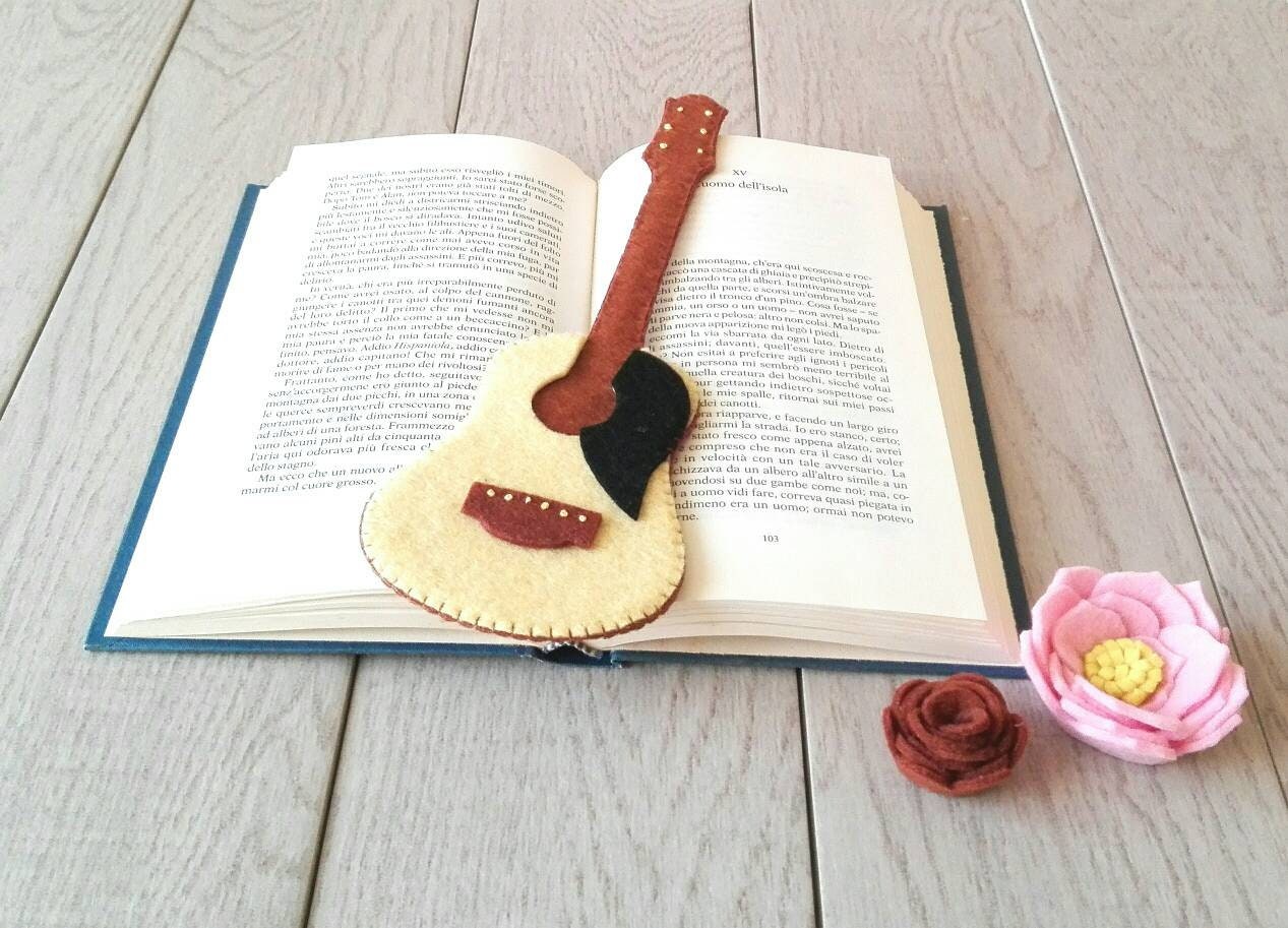 Felt Guitar Bookmark Etsy