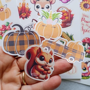 Autumn stickers, set stickers