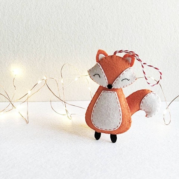 Renard en feutrine, décoration de Noël