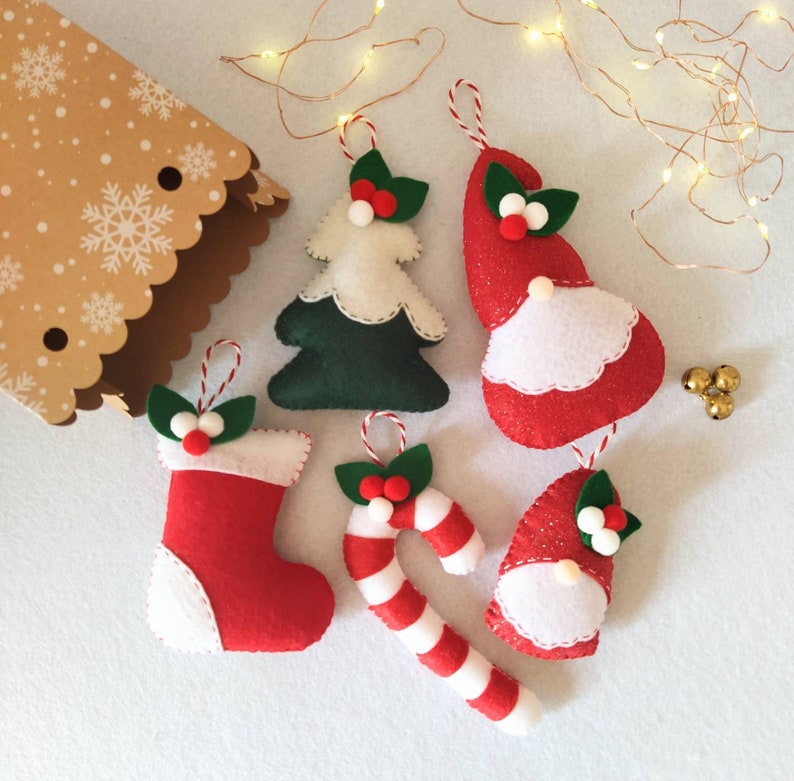 Set ornaments, christmas gift box image 7