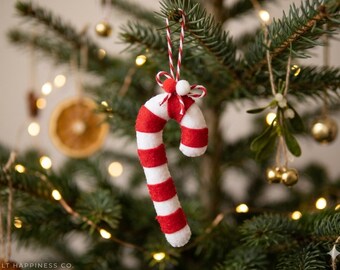 Christmas candy cane, felt candy
