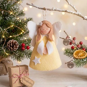 フェルト製のクリスマス飾り、クリスマスエンジェル - Etsy 日本