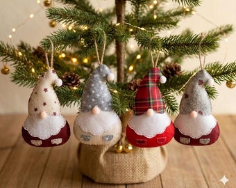 Felt gnome ornament, scandinavian gnome
