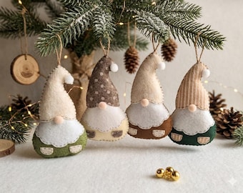 Felt gnome ornament, scandinavian gnome