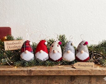 Felt gnome ornament, scandinavian gnome
