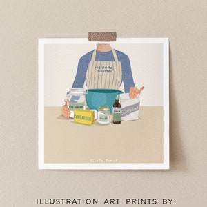 Sarcastic Self Care Illustration Print, Funny Illustration Self Care Print, Funny Kitchen Wall Art, Comparison is the Thief of Joy