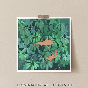 Impresión de la naturaleza del arte de la pared del amante de la planta, arte de la pared de la señora de la planta, cartel del amante de la naturaleza de la planta verde, regalo del amante de la planta, impresión de la señora de la planta loca