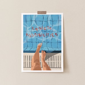 Motivational Wall Art Print, Summer Art Print, Motivational Wall Decor, Motivation Illustration, Inspirational Wall Art, Success Wall Print