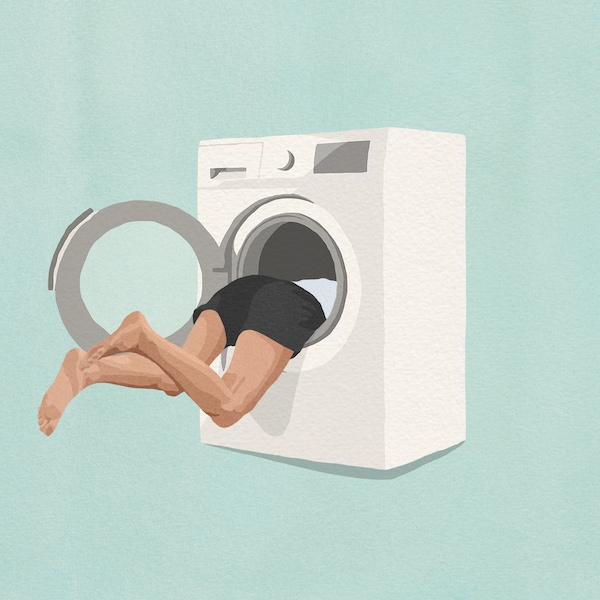 Missing Sock Illustration, Funny Laundry Room Print | Sarcastic Laundry Wall Art, Laundry Room Decor
