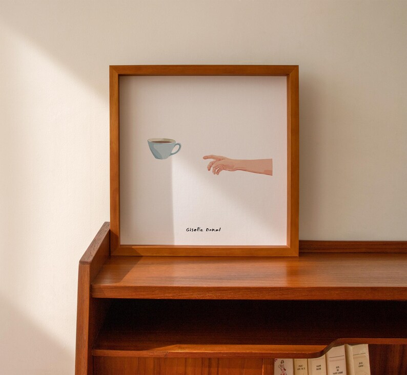 Impresión artística "Come aquí, café", decoración de cocina imagen 3