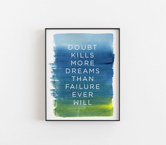 blue and green wall art quote wall art blue watercolor etsy