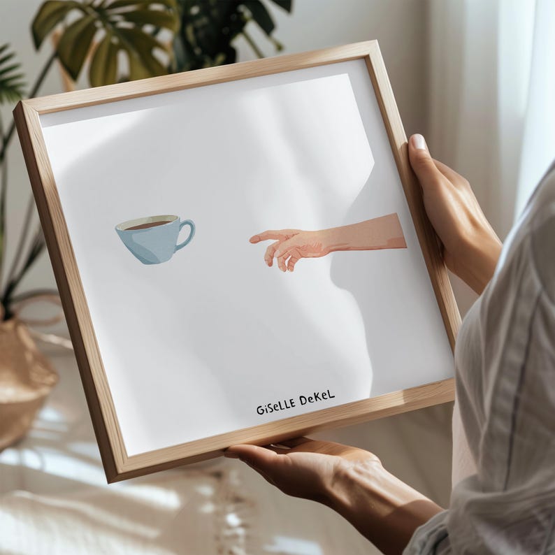 Impresión artística "Come aquí, café", decoración de cocina imagen 2