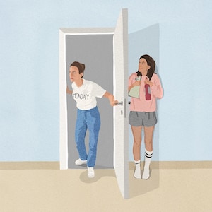 Monday is Coming Funny Illustration art Print, Weekend is Over Sarcastic Print, Funny Wall Art, Weekend Junkie, Weekend Mood