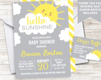Sunshine Baby Shower Etsy Sunshine Baby Shower Etsy