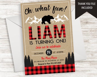 plaid invitations etsy