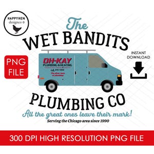 Home Alone Wet Bandits PNG Logo Digital Christmas Clipart Graphic Instant Download Holiday Plumbing