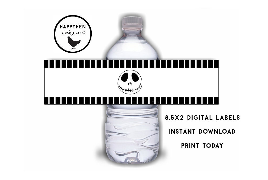23 Halloween Printable Labels for an Unforgettable Party 16 Printable Jack Halloween Water Bottle Labels Digital 8.5x2 Label…