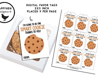 Teacher Appreciation Printable | One Smart Cookie | Digital Download - Etsy