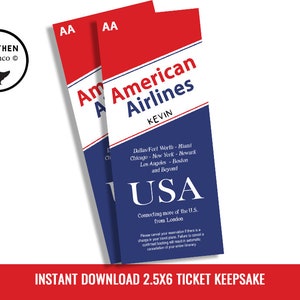 Allein zu Hause Geschenk Idee Lesezeichen Flugzeug Andenken Ticket Printable Sofortiger Download Vorlage 2,5 x5 Weihnachten Film Urlaub
