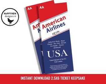 Home Alone Gift Idea Bookmark Plane Keepsake Ticket Printable Instant Download Template 2.5x5 Christmas Movie Holiday