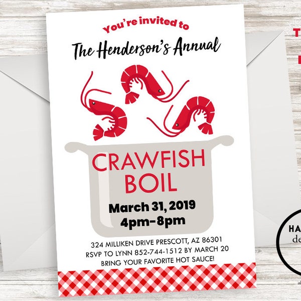 Low Country Boil Invitations Digital - Etsy
