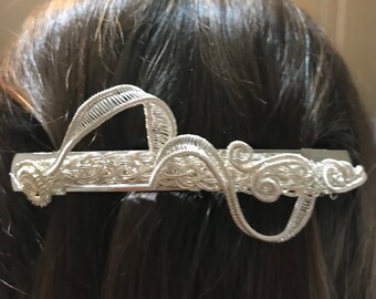 Handwoven Sterling Silver Barrette