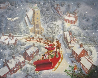 A Canvas Print of  'Christmas Night' from a painting by David Marsh