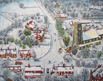 A Giclée Print of 'Christmas Eve' from a painting by David Marsh