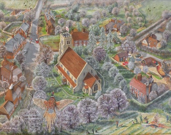 A Canvas Print of 'Winter Shoot' from a painting by David Marsh