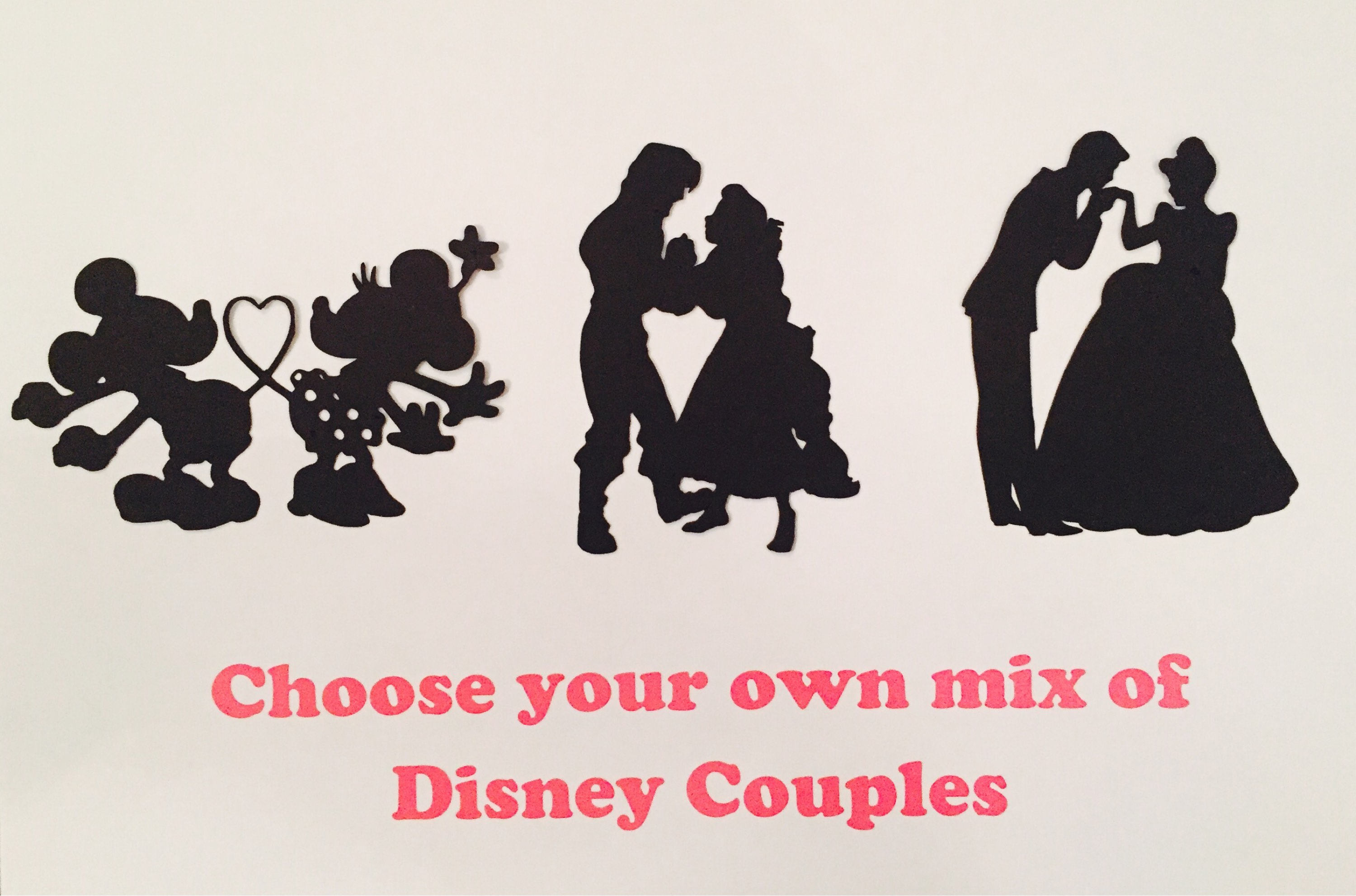 SALE 20% OFF Disney Couple Inspired Silhouettes choose | Etsy