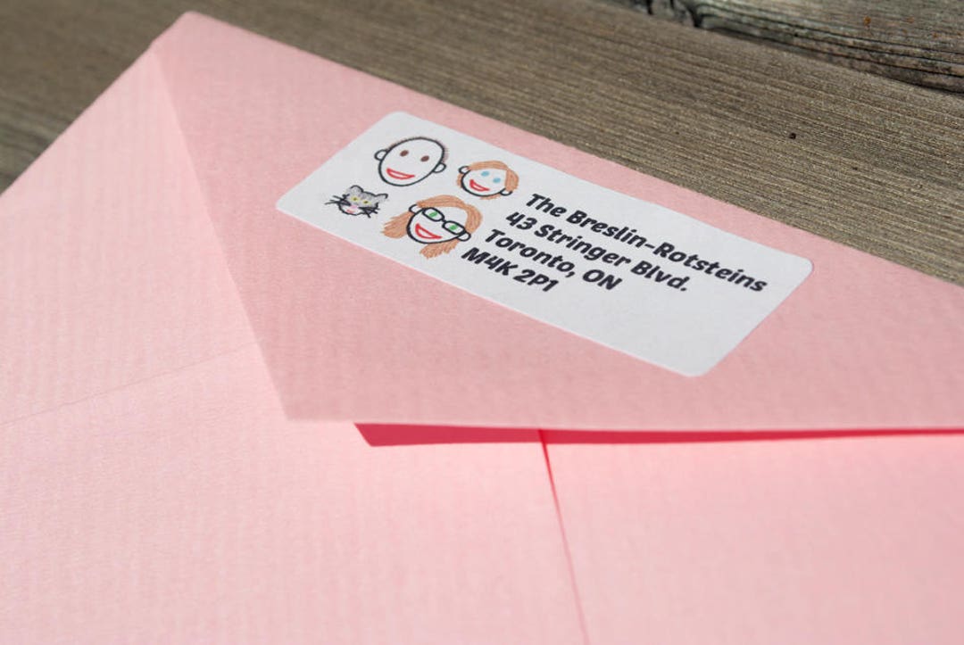 Custom Return Address Labels With Your Faces on Them set of 210 300 Etsy