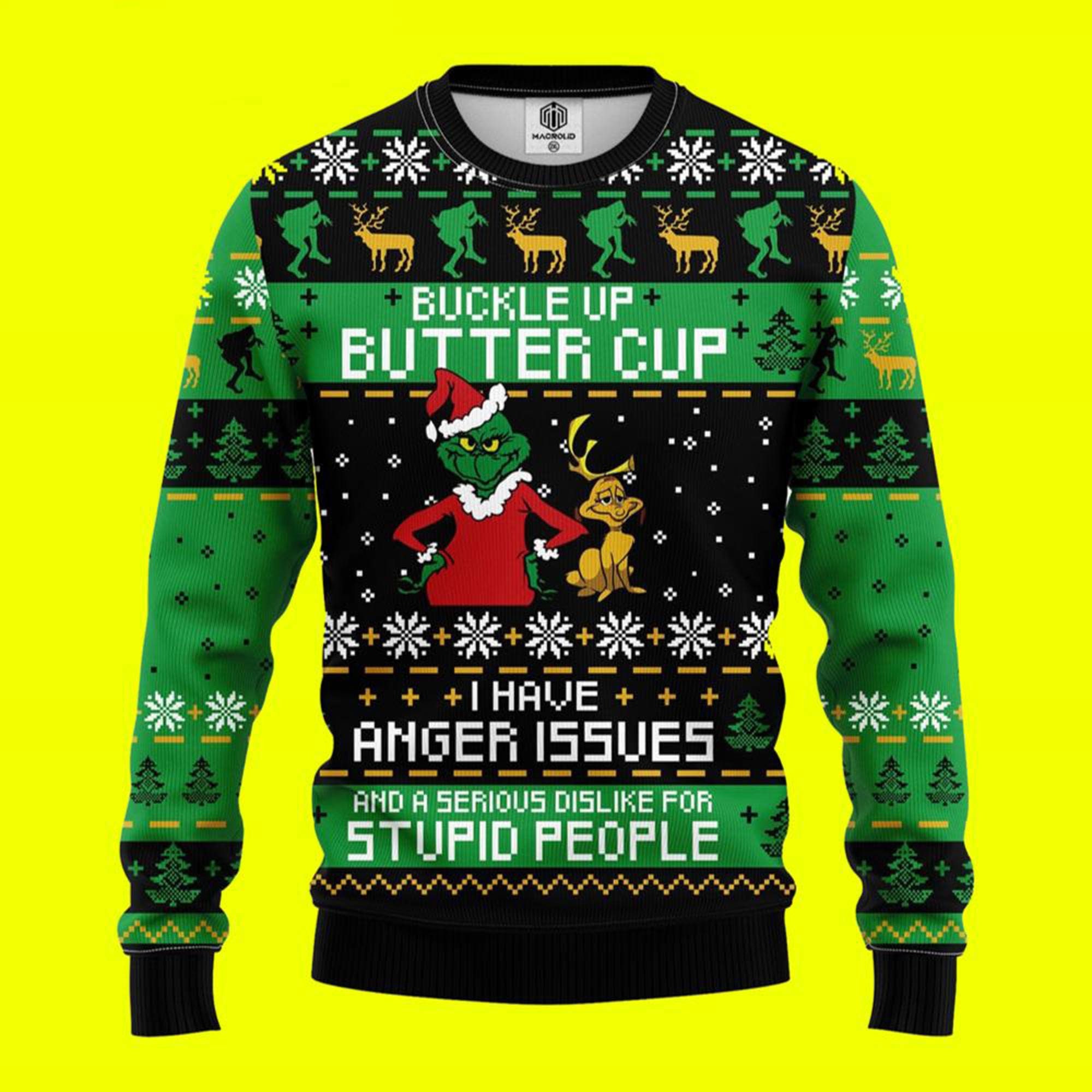 Buckle Up Butter Cup Ugly Sweater Christmas 3D Sweater sold by ChaZhan