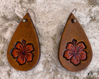 Hibiscus Flower Earrings