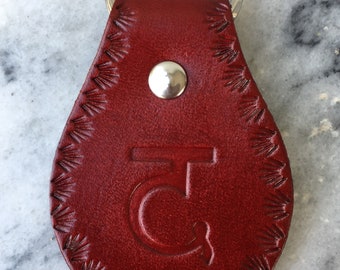 Red Sanskrit Da Keyring