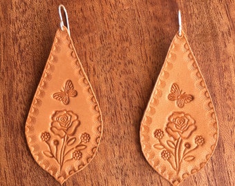 Rose and Butterfly Earrings