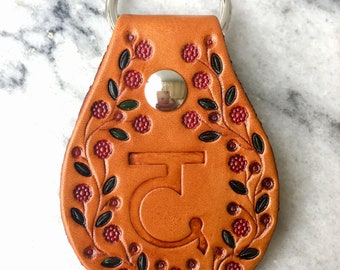 Sanskrit Da Flower Vines Keyring