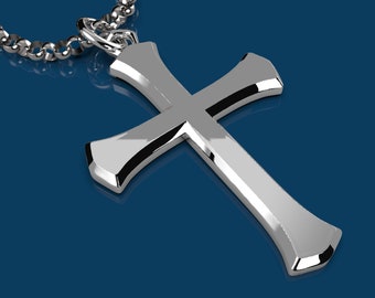 Solemn - Sterling Silver Cross Necklace